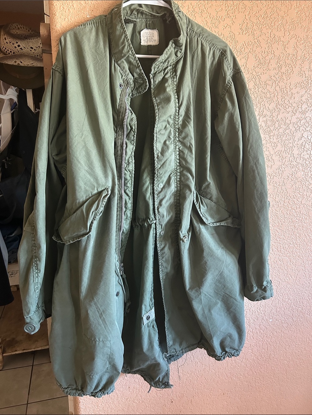 Vintage real army jacket Women's/Men’s Olive Green Parka Jacket
